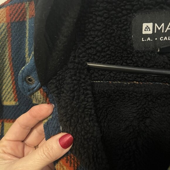 Matix Jacket Men’s Large Plaid Sherpa Lined Snap Front Flannel Shacket Layers - Picture 12 of 13